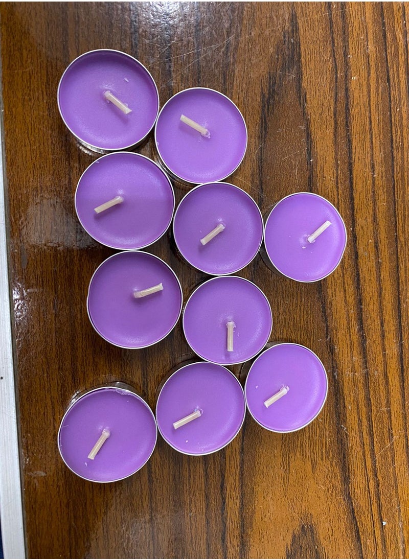 Generic 10 pieces of purple round candles  - Image 3