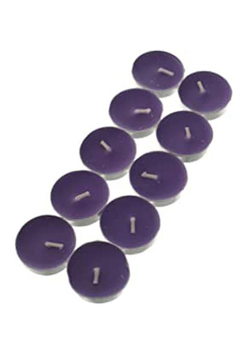 Generic 10 pieces of purple round candles  - Image 1