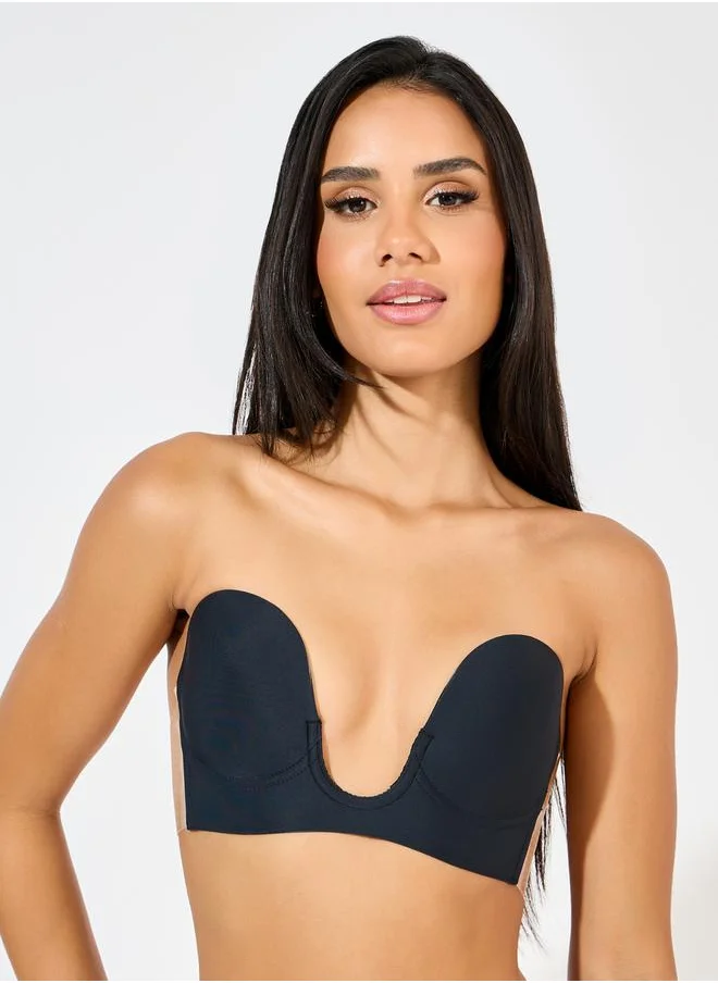 Styli Stick On Deep Plunge Backless Bra