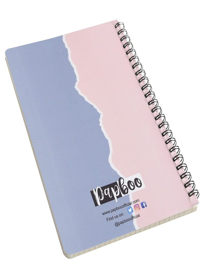 Papboo A5 Handy, Easy to Carry,Don’T Forget to Smile Spiral Wiro Notebook : 100 GSM Natural Shade Paper, Dot Grid, 120 Pages, Journal, Diary, Gift - Image 3