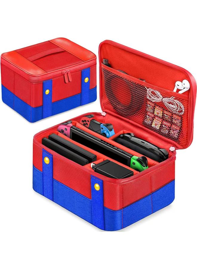 Nintendo Switch Protective Case Super Capacity Mario Storage Bag Nintendo Ns Game Console Digital Computer Game Protective Shell-Model:Switch 2 Mario Large Cloth Bag Red