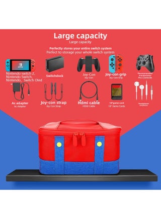 Nintendo Switch Protective Case Super Capacity Mario Storage Bag Nintendo Ns Game Console Digital Computer Game Protective Shell-Model:Switch 2 Mario Large Cloth Bag Red - pzsku/Z446FDA9C6B801D1D1719Z/45/1746214647/ad345051-41ac-46c7-9ef1-7554629d3382