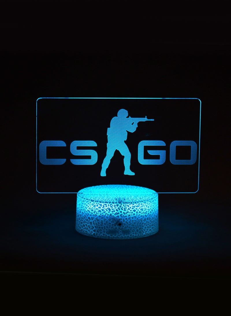 Counter Strike LED Neon Night Light Decoration with 16 Color Changing and Remote Control 20*16cm  - Image 2