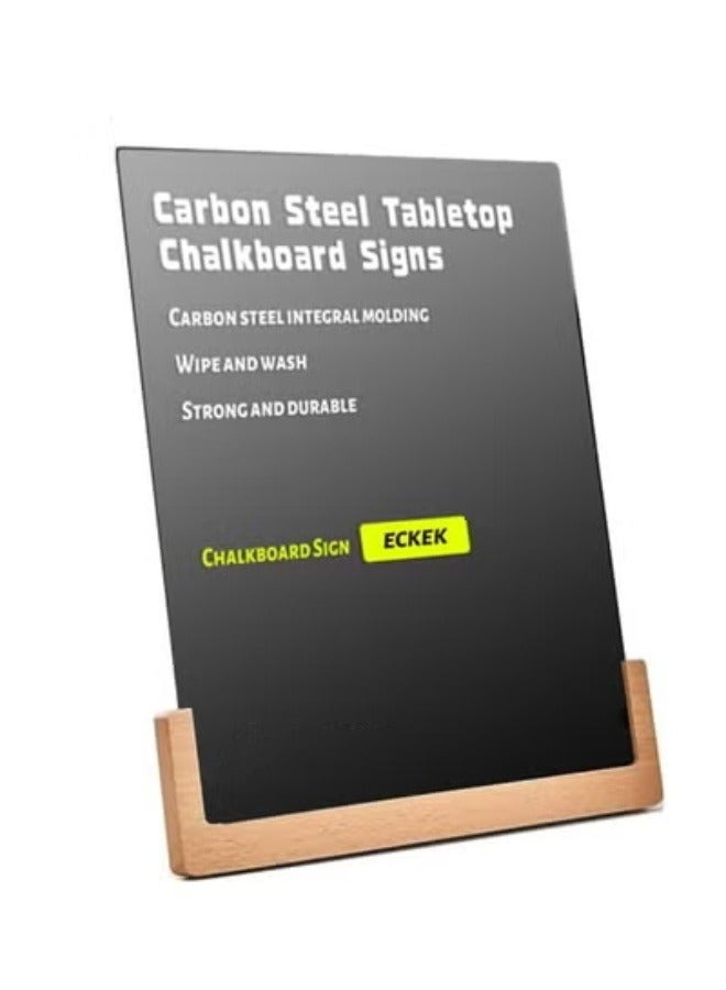 Eckek Chalkboard Sign Tabletop Chalkboard Signs with Base Stand Carbon Steel Menu Chalkboard Stand,Message Board for Shop, Restaurant, Home Decoration - Image 1