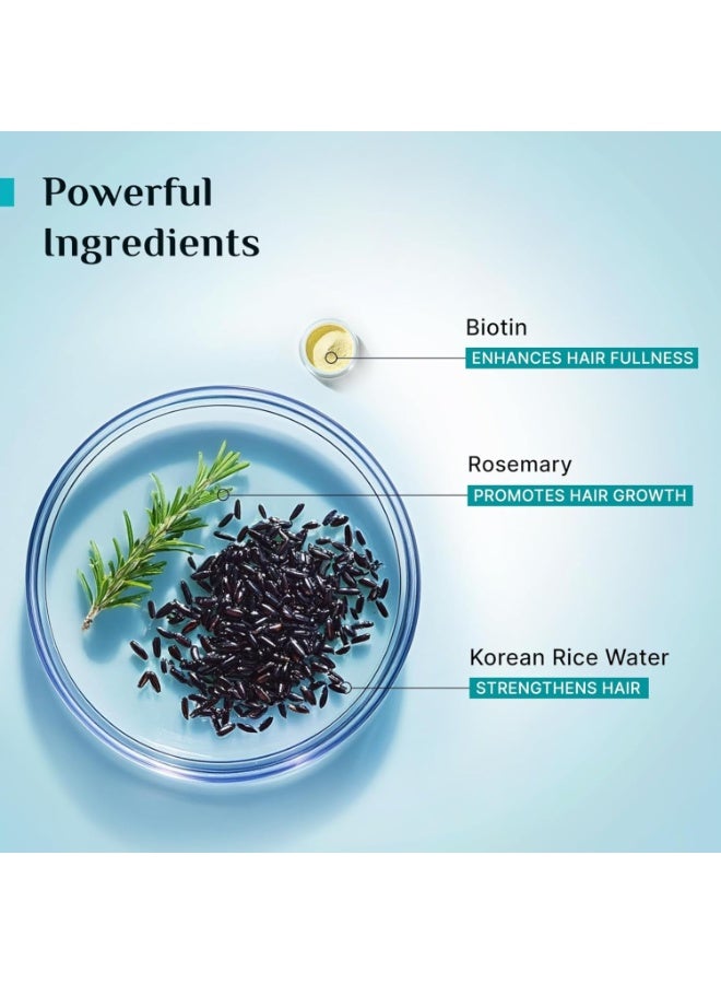 بيلجريم بخاخ ماء الأرز الأسود الكوري وإكليل الجبل من بيلغريم مع البيوتين لشعر قوي ومغذٍ 200 مل | بخاخ لنمو الشعر | شعر أكثر كثافة وقوة | خالٍ من الكبريتات والبارابين | مناسب للنساء والرجال - Image 3