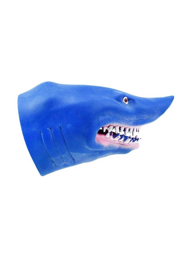 NUOBESTY NUOBESTY Animal Hand Puppet Imaginative Play Hand Puppets Animal Teaching Gloves Puppets Gift for Children Adults (Shark) (Blue)  - Image 1