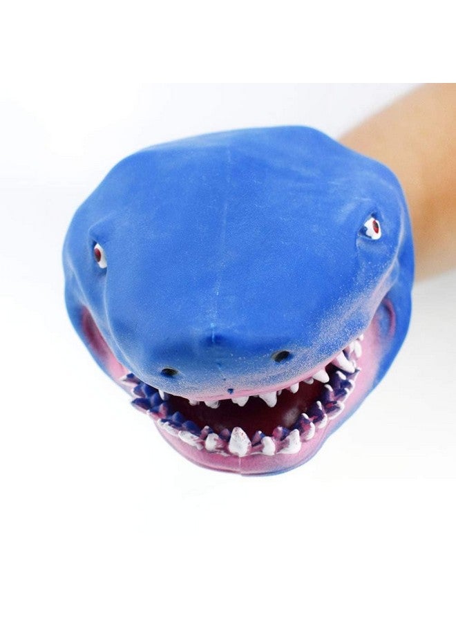 NUOBESTY NUOBESTY Animal Hand Puppet Imaginative Play Hand Puppets Animal Teaching Gloves Puppets Gift for Children Adults (Shark) (Blue)  - Image 4
