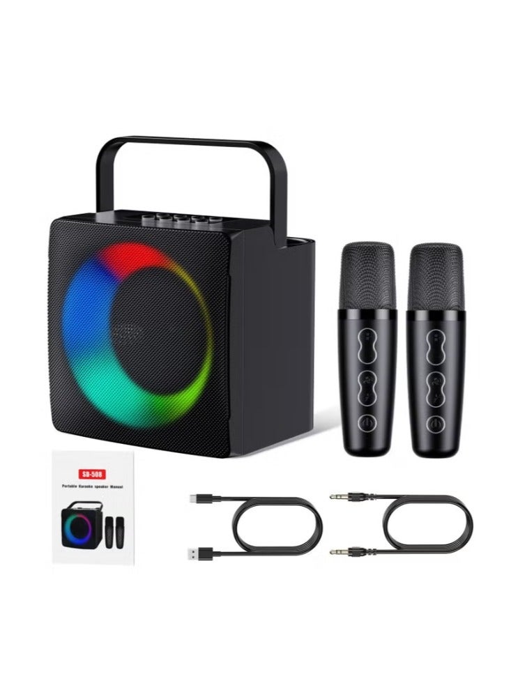 Dreamzon SDRD SD-508 Home Outdoor Portable Bluetooth Speaker With Dual Wireless Microphones - Image 2