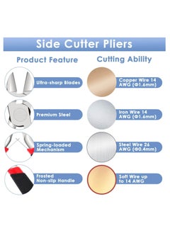 Oasisgalore Wire Cutters Small Side Cutters Wire Cutting Tool for Crafts, Jewelry Making, Floral Wire  - Image 5