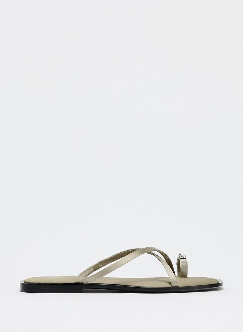 زارا صندل ذو تفاصيل عند أصابع القدمين - Image 1