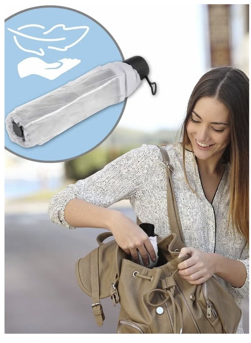 شاهين مظلة شفافة أنيقة قابلة للطي ومقاومة للماء ومقاومة للمطر والشمس - Image 5