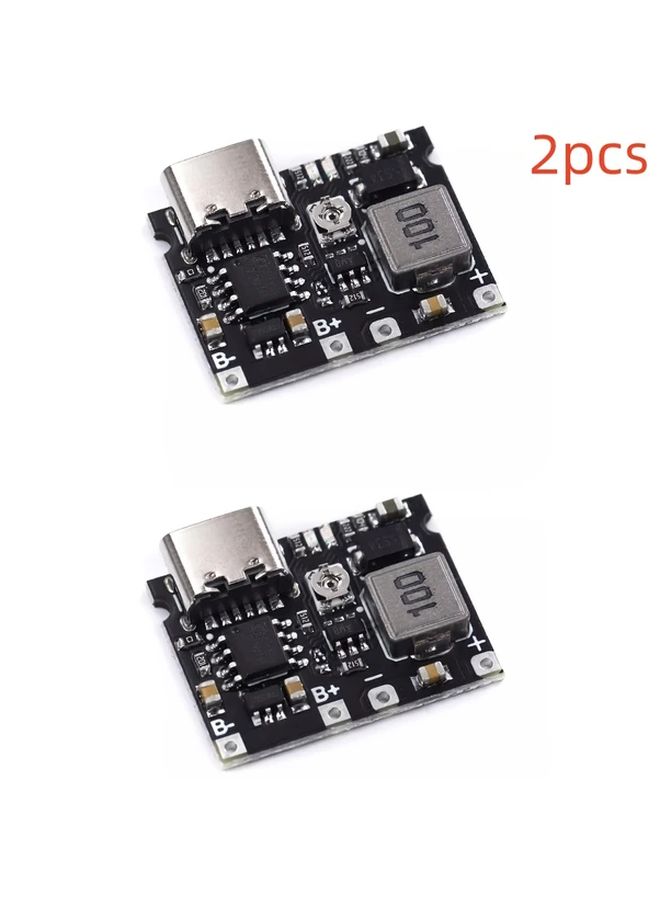 2Pcs 3.7V to 9V Boost Converter Module with 18650 Lithium Battery Adjustable Voltage Regulator - Image 1