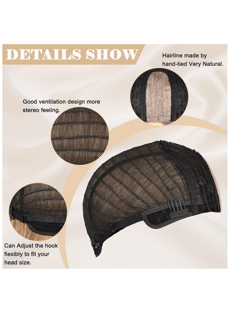 Estelle Long Ombre Blonde Wavy Wig for Women 26 Inch Middle Part Curly Wavy Wig Natural Looking Synthetic Heat Resistant Fiber Wig for Daily Party Use (Ombre Blonde) - Image 5