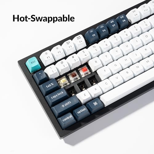 Keychron كيبورد ميكانيكي مخصص Keychron Q6 Max QMK/VIA لاسلكي بلوتوث /2.4 جيجاهرتز/USB-C سلكي، بحجم كامل مع مقبض قابل للبرمجة وإضاءة خلفية RGB، مفتاح Gateron Banana قابل للتبديل الساخن لنظامي Mac وWindows وLinux - أسود - Image 4