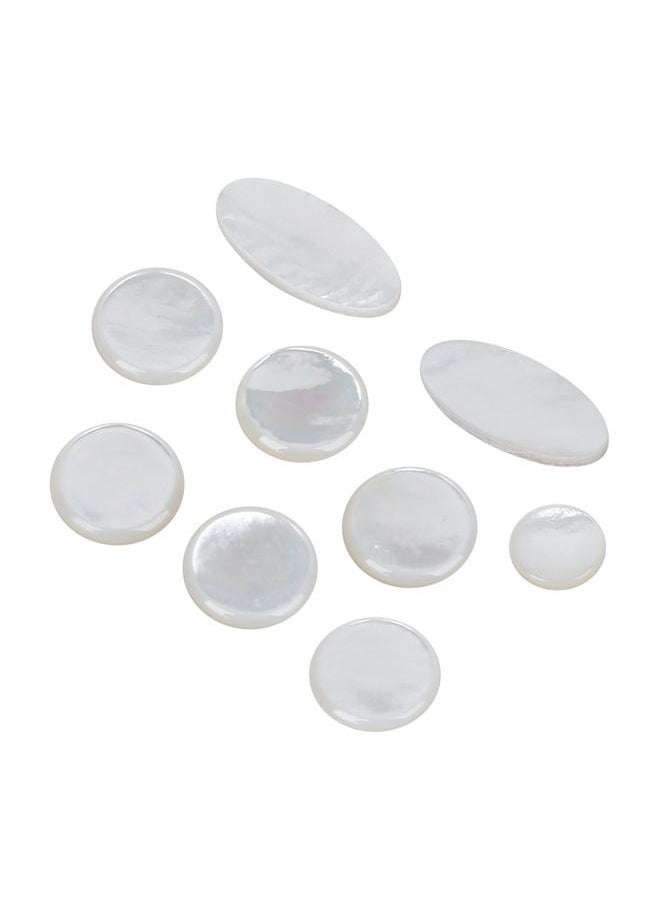 Thoraya - 9Pcs Saxophone Button Set White Colour Sax Key Button Musical Instrument Accessories - Image 1