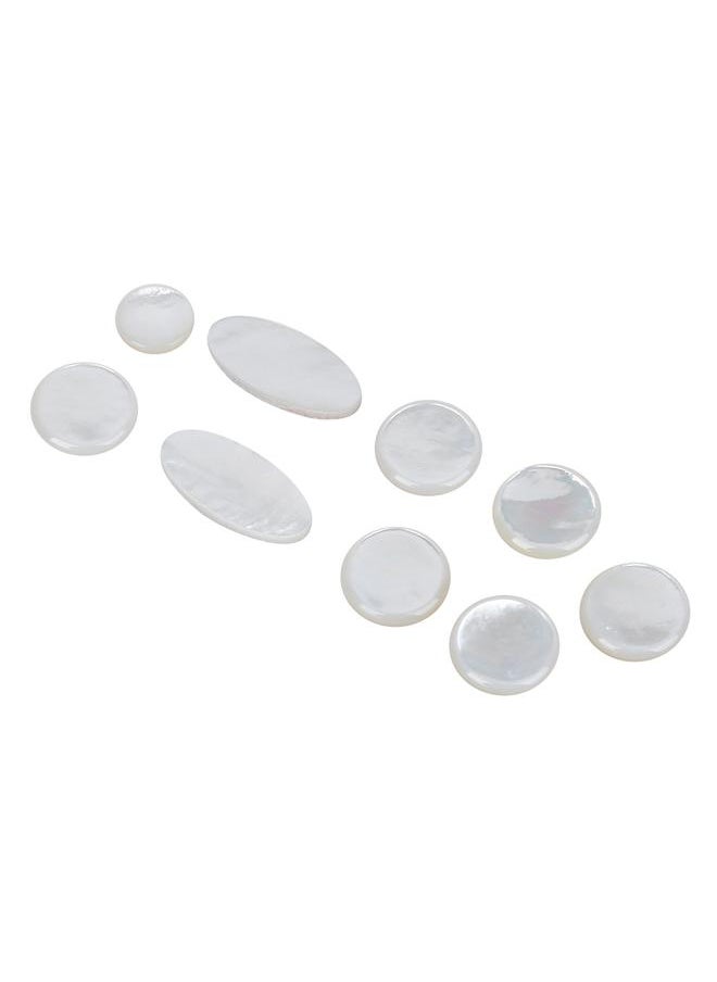 Thoraya - 9Pcs Saxophone Button Set White Colour Sax Key Button Musical Instrument Accessories - Image 1