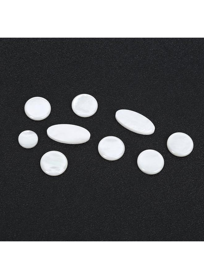 Thoraya - 9Pcs Saxophone Button Set White Colour Sax Key Button Musical Instrument Accessories - Image 1