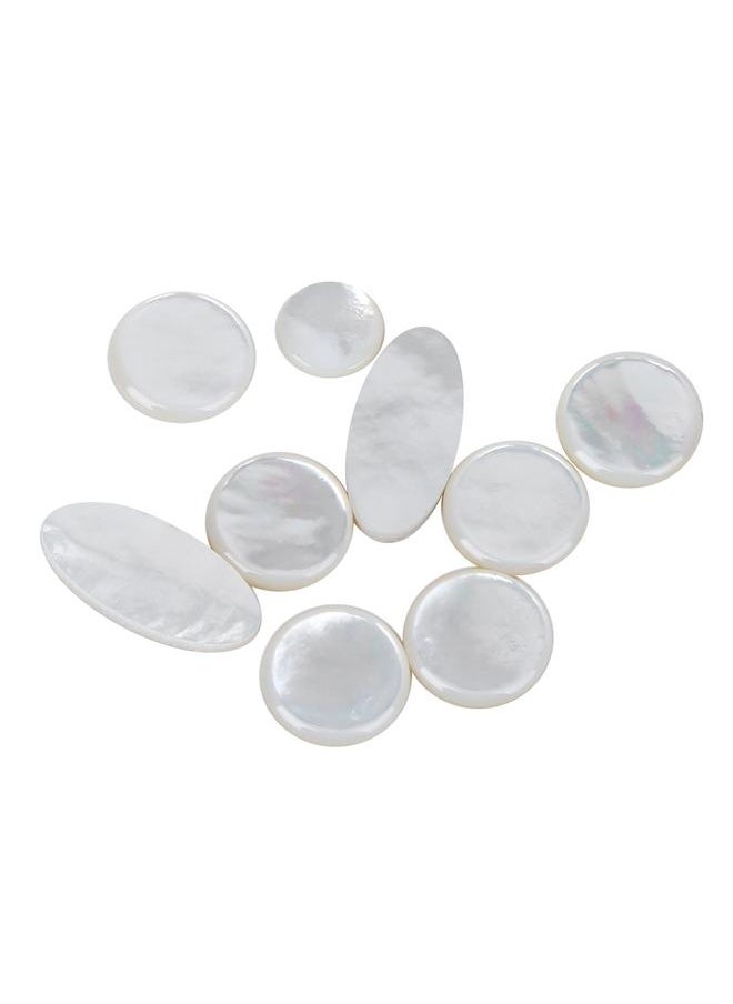 Thoraya - 9Pcs Saxophone Button Set White Colour Sax Key Button Musical Instrument Accessories - Image 1