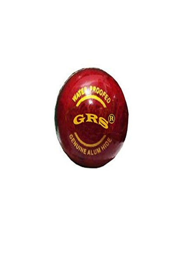 كرة كريكيت جلدية GRS® GRB_1 (حمراء) عبوة من قطعة واحدة - Image 1