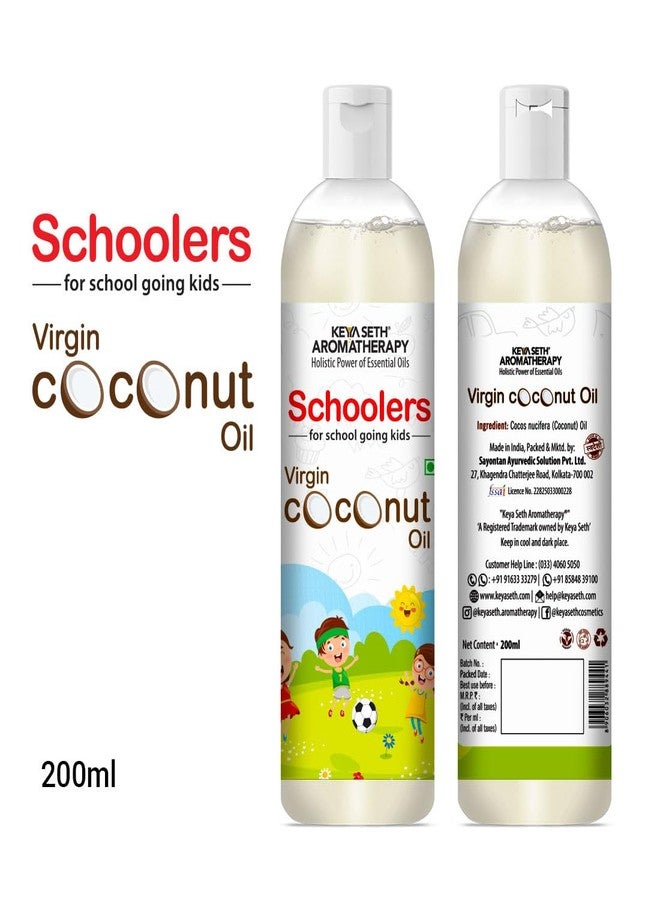 KEYA SETH AROMATHERAPY, DEVICE OF DROP KEYA SETH AROMATHERAPY Schoolers Virgin Coconut Kids & Baby Massage Oil - Soft, Non-Sticky, Moisturizing & Soothing for Skin & Hair 200ml - Image 3