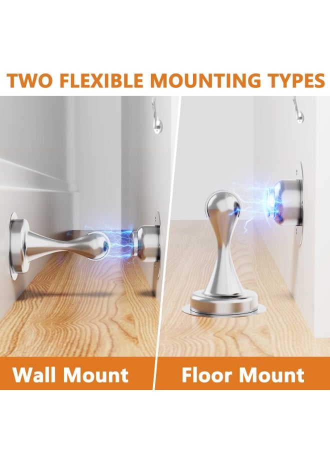 Magnetic Door Stoppers,No Drilling Door Stop，Door Stop Wedge,Ainless Steel Door Stops For Wall And Floor Mounting.（1 Pack） - Image 3