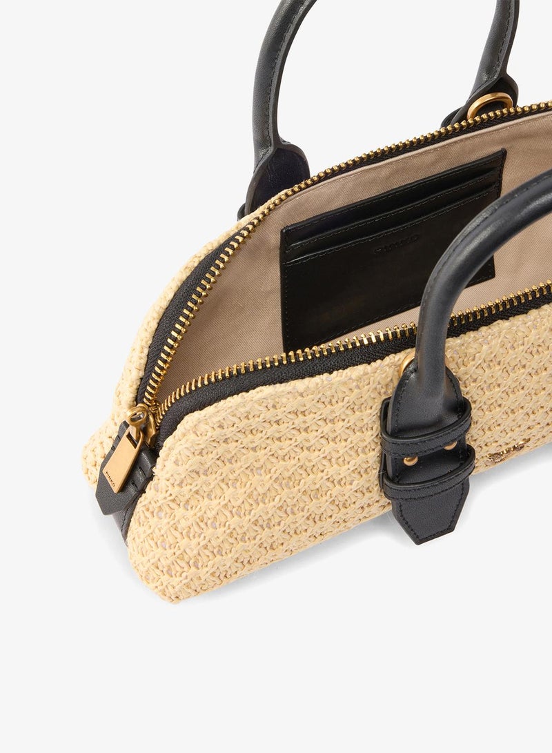PINKO Small raffia Escape Bag - Image 5
