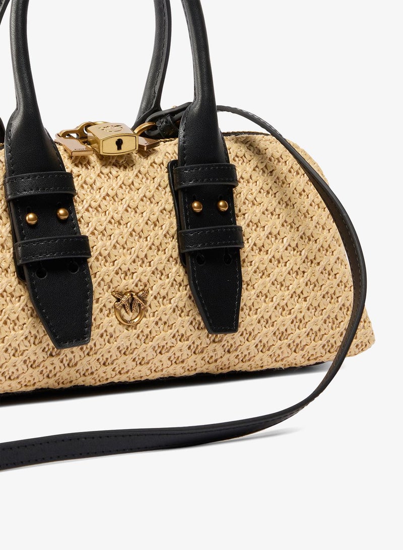 PINKO Small raffia Escape Bag - Image 4