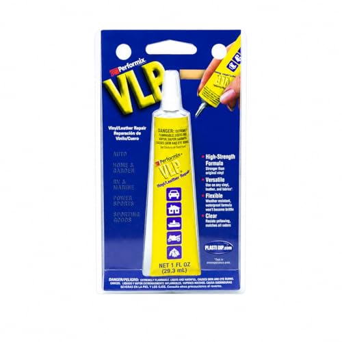 Plasti Dip VLP Clear Vinyl Repair 1oz Tube 61Z09 Flexible Adhesive Sealant for Vinyl Leather Repair Transparent Finish - Image 1