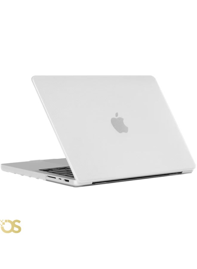 OS STORE Hard Shell Case for MacBook Air 15-inch — Scratch and impact resistant protection, slim and lightweight design with ventilation to maintain device cooling, easy to install and ideal for daily use — Compatible with MacBook Air 15 models A3241 M4 2025, A3114 M3 2024, A2941 M2 2023 (Carbon fiber textured dot-shaped pattern hard shell COVER CLEAR - Image 1