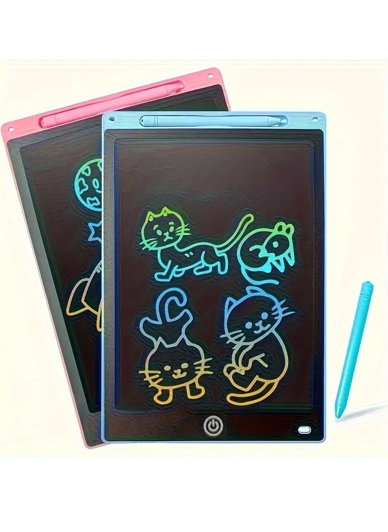 Generic Youngsters' Creative Drawing Pad - Vibrant Eye-Safe LCD Screen, Inkless & Dust-Free Design, Multi-Functional Art and Craft Board with Stylus, Erasable Surface, and Portable Light Blue/Pink Color Options  - Image 2