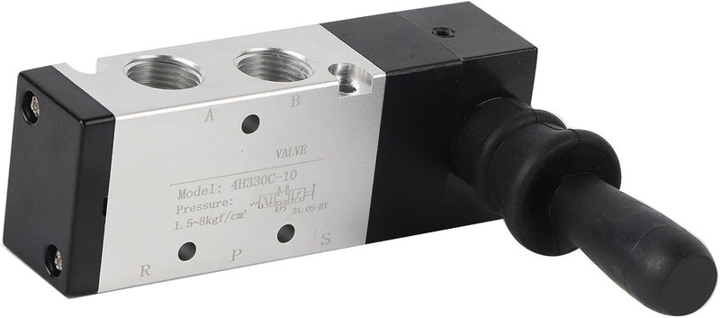 Pneumatic Manual Control Valve 5 Port 3 Position 0~0.8Mpa Alloy Hand Lever Valve - High Hardness Resistance, Compact Size for Industrial Control Systems (4H330-10) - Image 4