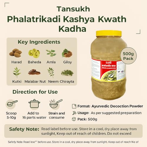 Tansukh Phalatrikadi Kashya Kwath Kadha/Immunity Booster Ayurvedic Kadha Powder - (500 Grams) - Image 2