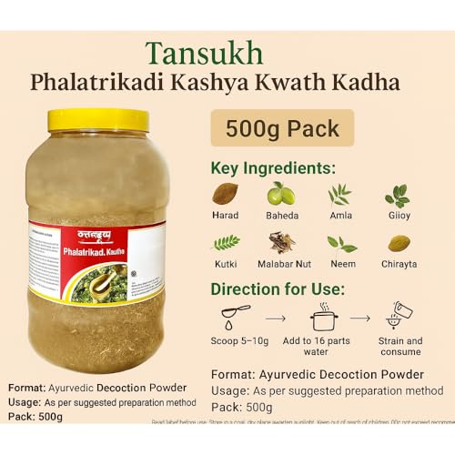 Tansukh Phalatrikadi Kashya Kwath Kadha/Immunity Booster Ayurvedic Kadha Powder - (500 Grams) - Image 5