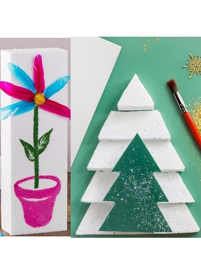 CRAFT MAGIC 2-Pack Large Styrofoam Foam Blocks 60×30×2.5 cm | Polystyrene Craft Sheets for Art Sculpting, Model Making, School Projects & DIY Home Crafts - Image 4