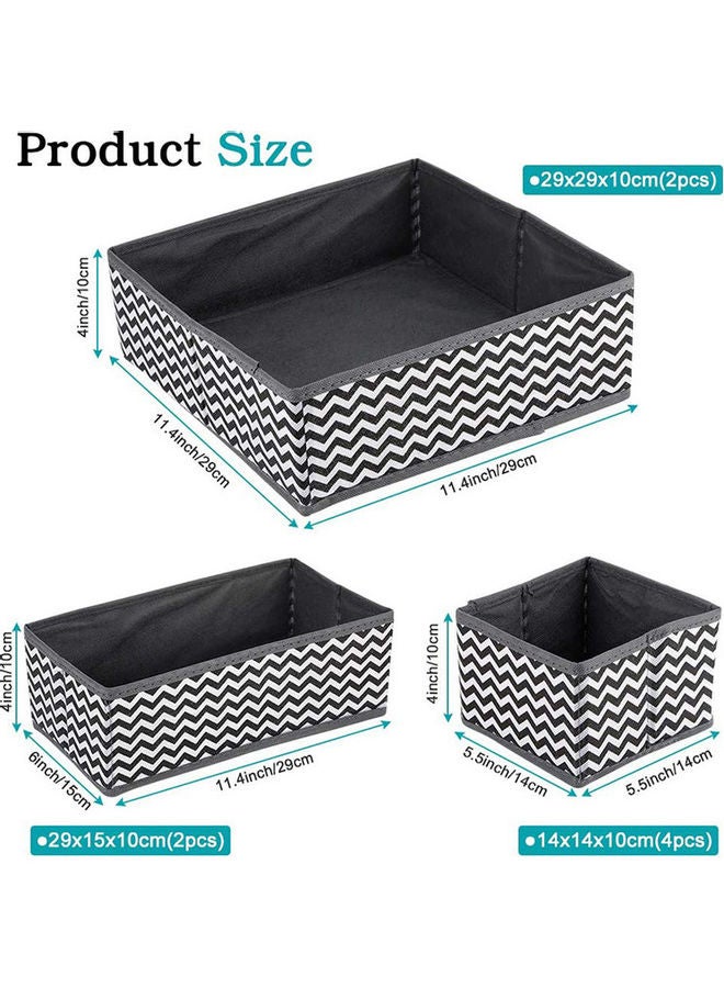 NIBEMINENT Pack Of 6 A To Z Foldable Cloth Storage Box Grey 29x29x10cm - Image 4