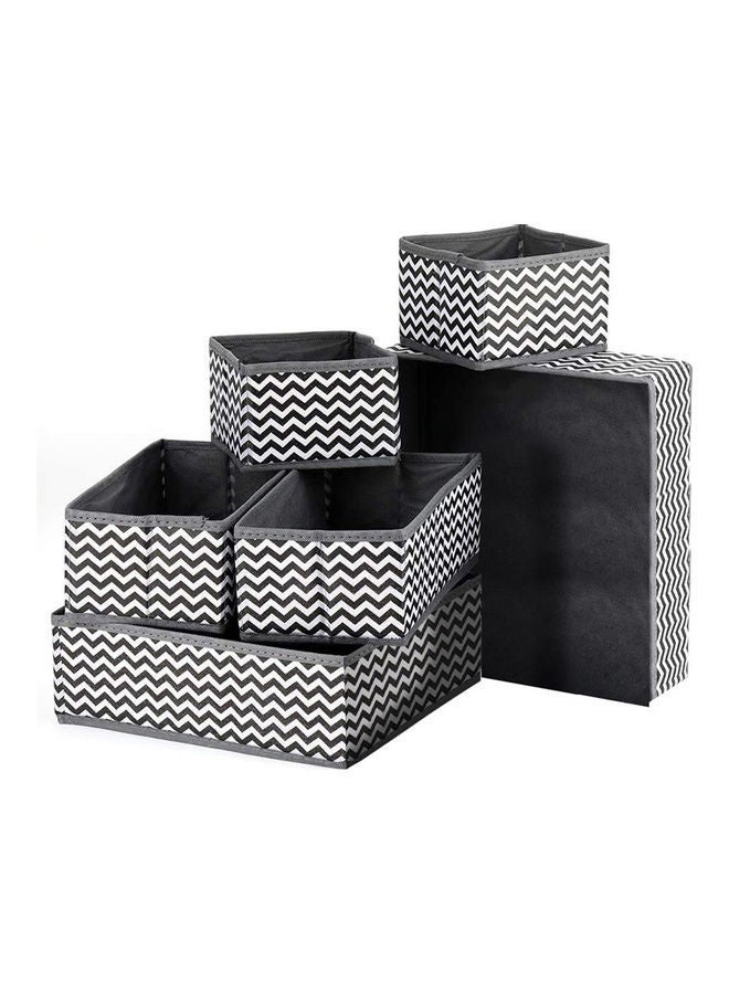 NIBEMINENT Pack Of 6 A To Z Foldable Cloth Storage Box Grey 29x29x10cm - Image 3