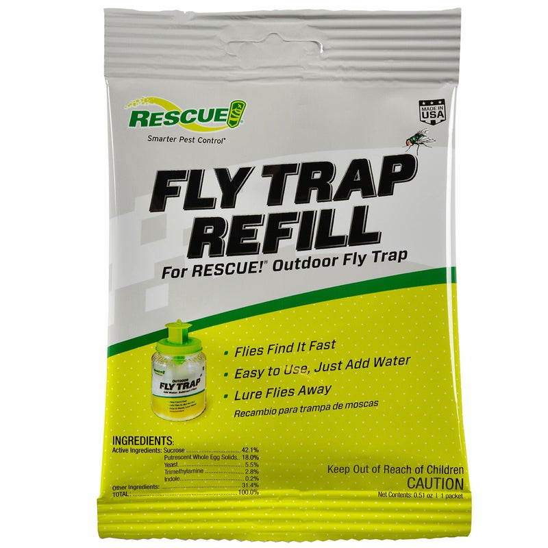 RESCUE Outdoor Non-Toxic Reusable Fly Trap Attractant Refill - Image 1