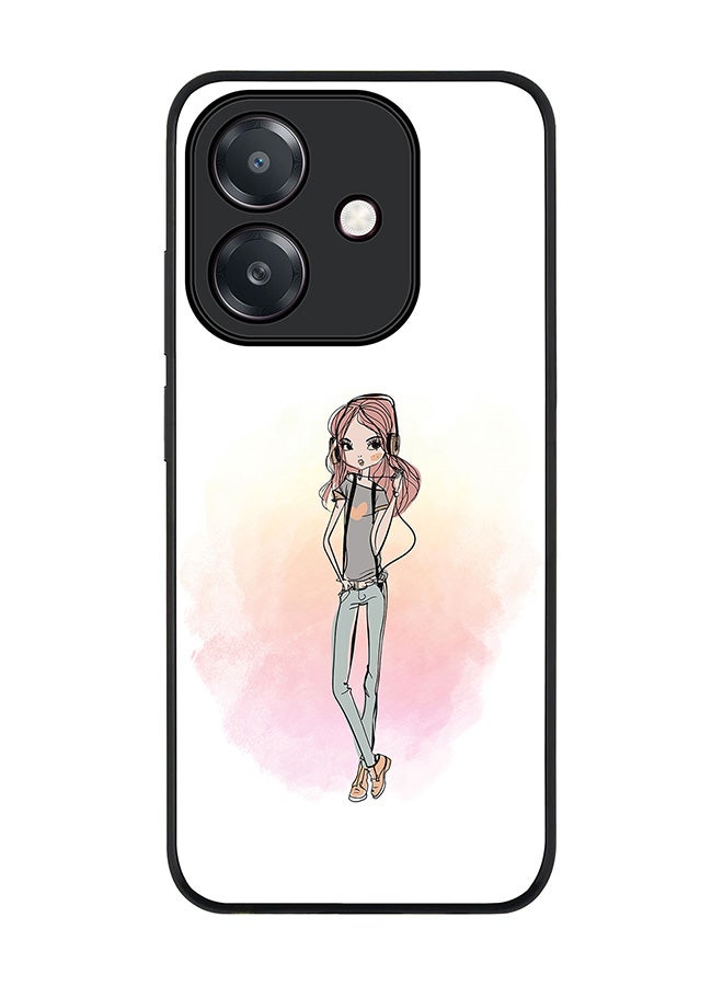 Stylizedd For Oppo A3x 4G / A3 4G Case,Slim fit Camera Protection, Shockproof Thin Phone cover - Girl Next Door - Image 1