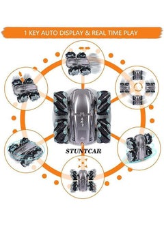 Y&D RC Car Toy Double Sided Stunt 2.4G 360° Rotation and Drift 4WD All Terrain Remote Control with Headlights Cars Toys Gifts for Child Over  - Image 2