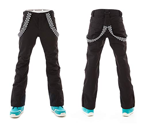 GS SNOWING Women's Ski Jackets and Pants Set Windproof Waterproof Insulated Snowsuit Winter Warm Snowboarding Snow Coat (Black04, L) - Image 4