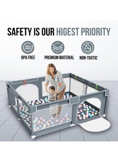 HOPHOP Extensively Useful Baby Playpen Versatile playpen for babies and toddlers Elegant Baby Playpen Fence with Fluffy play mat and 20 Non-Toxic Pit Ball baby Play yard (120 * 120)  - Image 5