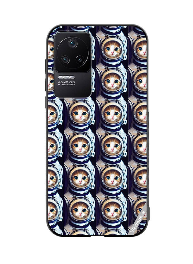VR CREATIVE Protective Case Cover For Xiaomi Redmi K50 Pro Cat Face Inside Astronauts Helmet Pattern Design Multicolour  - Image 1