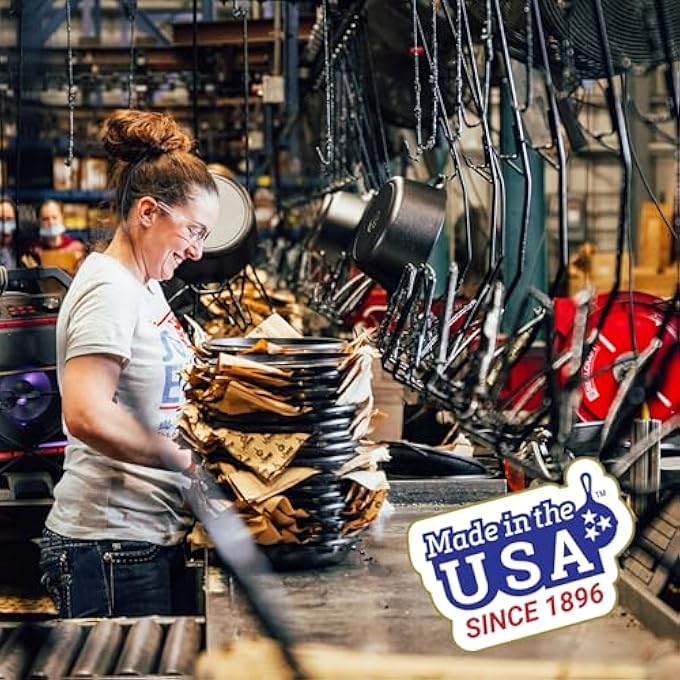 L6Mw 625 مقلاة ووك صغيرة من الحديد الزهر باللون الأسود - Image 5