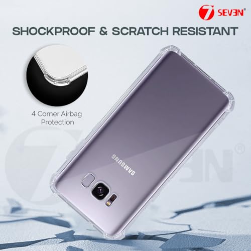 7-Seven 7SEVEN® Back Cover for Samsung Galaxy S8 Transparent Mobile Back Case Shock Proof Design Camera Edges Protection Crystal Clear Phone Case Silicon Soft TPU and Flexible Bumper Phone Cover - Image 4