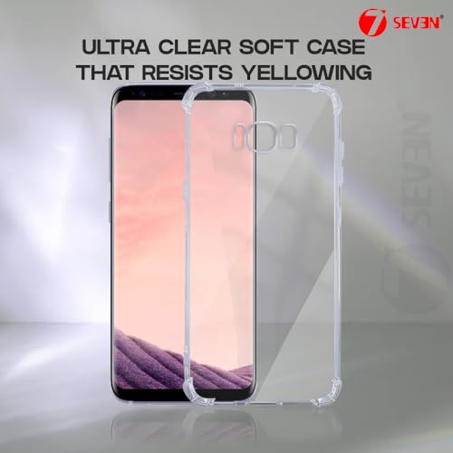 7-Seven 7SEVEN® Back Cover for Samsung Galaxy S8 Transparent Mobile Back Case Shock Proof Design Camera Edges Protection Crystal Clear Phone Case Silicon Soft TPU and Flexible Bumper Phone Cover - Image 5