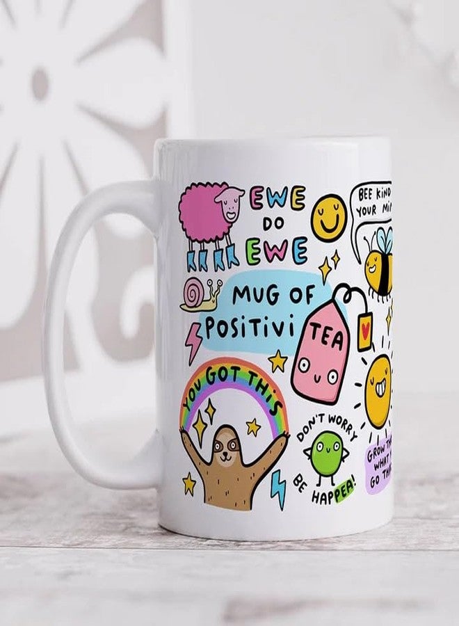 DAYS Mug of Positivi-Tea, Funny Friendship Thank You Gift, Birthday Gift, Congratulations, New Job, Best Friend Gift - Image 1