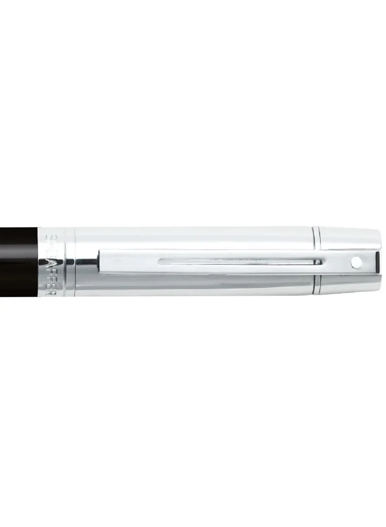 شيفر قلم حبر جاف Sheaffer® 300 9314 أسود لامع مع غطاء من الكروم وزخرفة من الكروم
