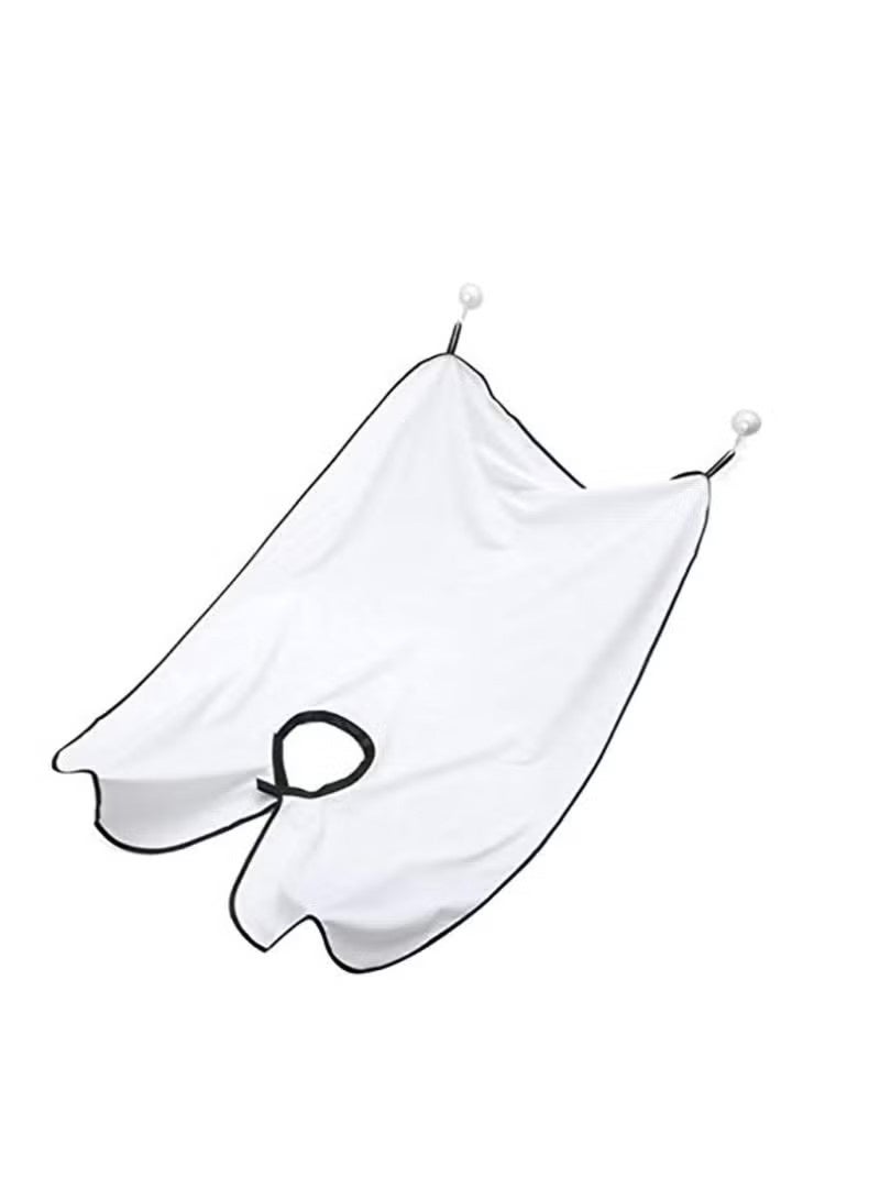 Beard Bib, Portable Beard Apron For Men, Beard Hair Catcher For Shaving Waterproof and Non-Stick Beard Cape Grooming Cloth White - Image 5