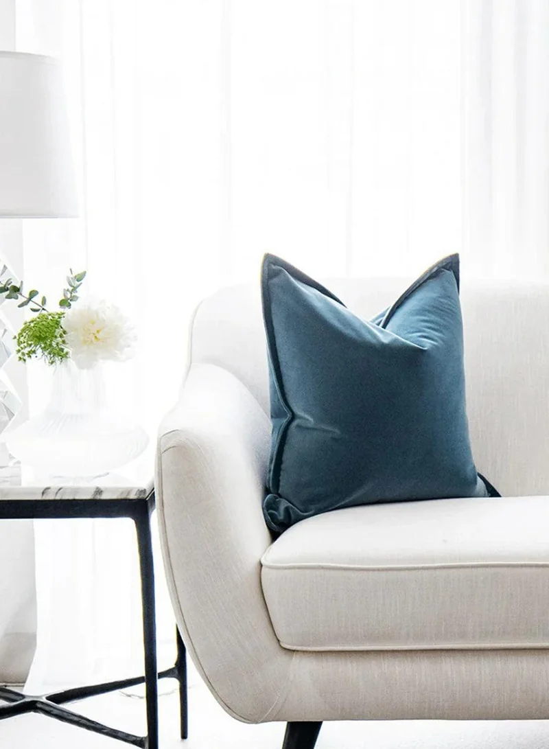 KNOT HOME Cushion Alessandra Sky (with filler) Pillow Knot Home Cover Set for Modern Sofa Contemporary Living Room Bedroom and Office Soft Washable