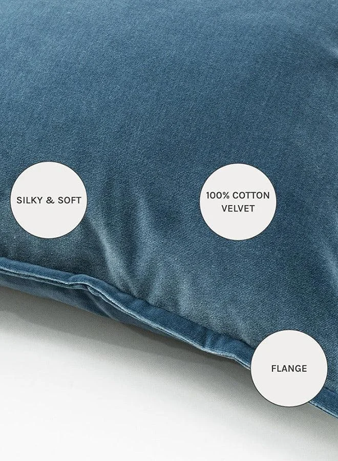 KNOT HOME Cushion Alessandra Sky (with filler) Pillow Knot Home Cover Set for Modern Sofa Contemporary Living Room Bedroom and Office Soft Washable